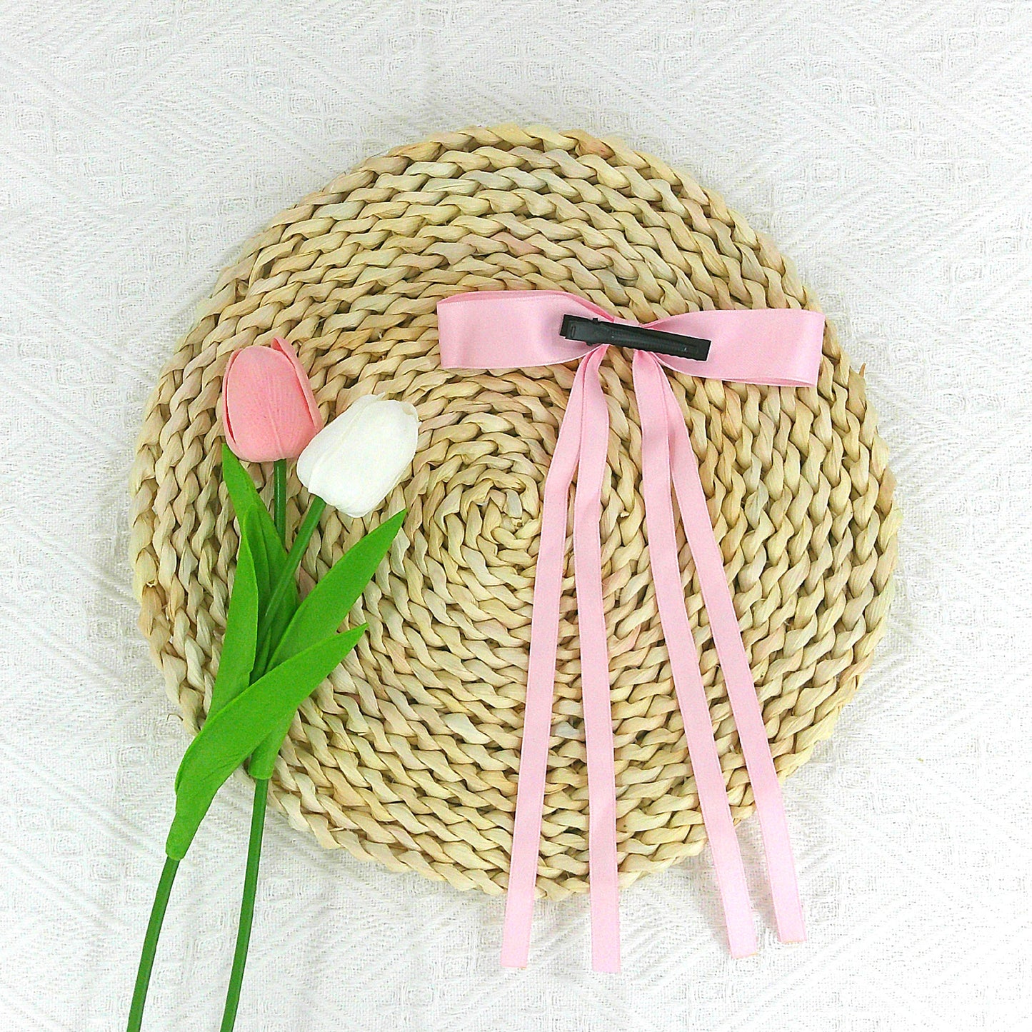 Simple Thin Bow Clip HRB4218 (12PC)