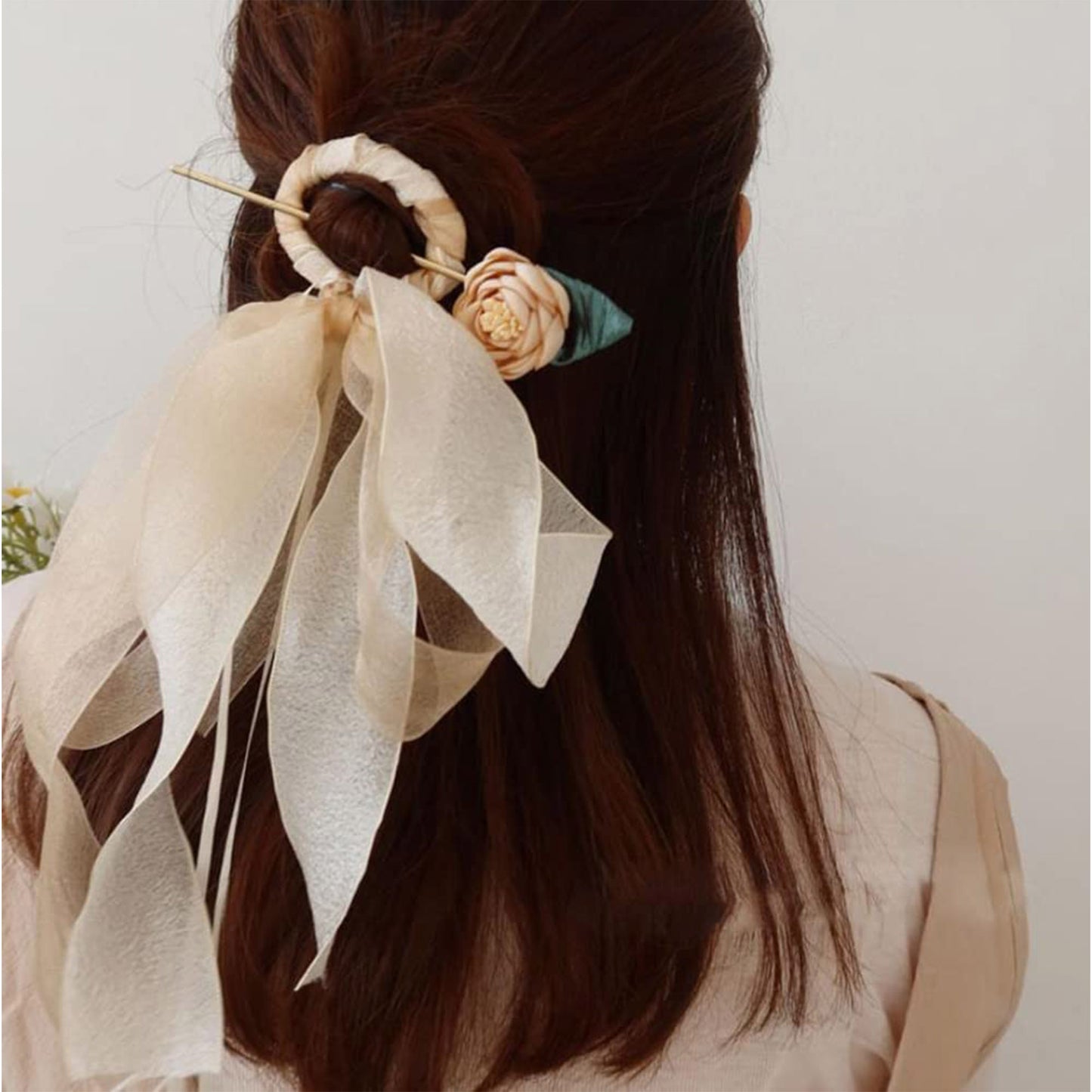 Bow Flower Hair Stick RB4318-8 (10PC)