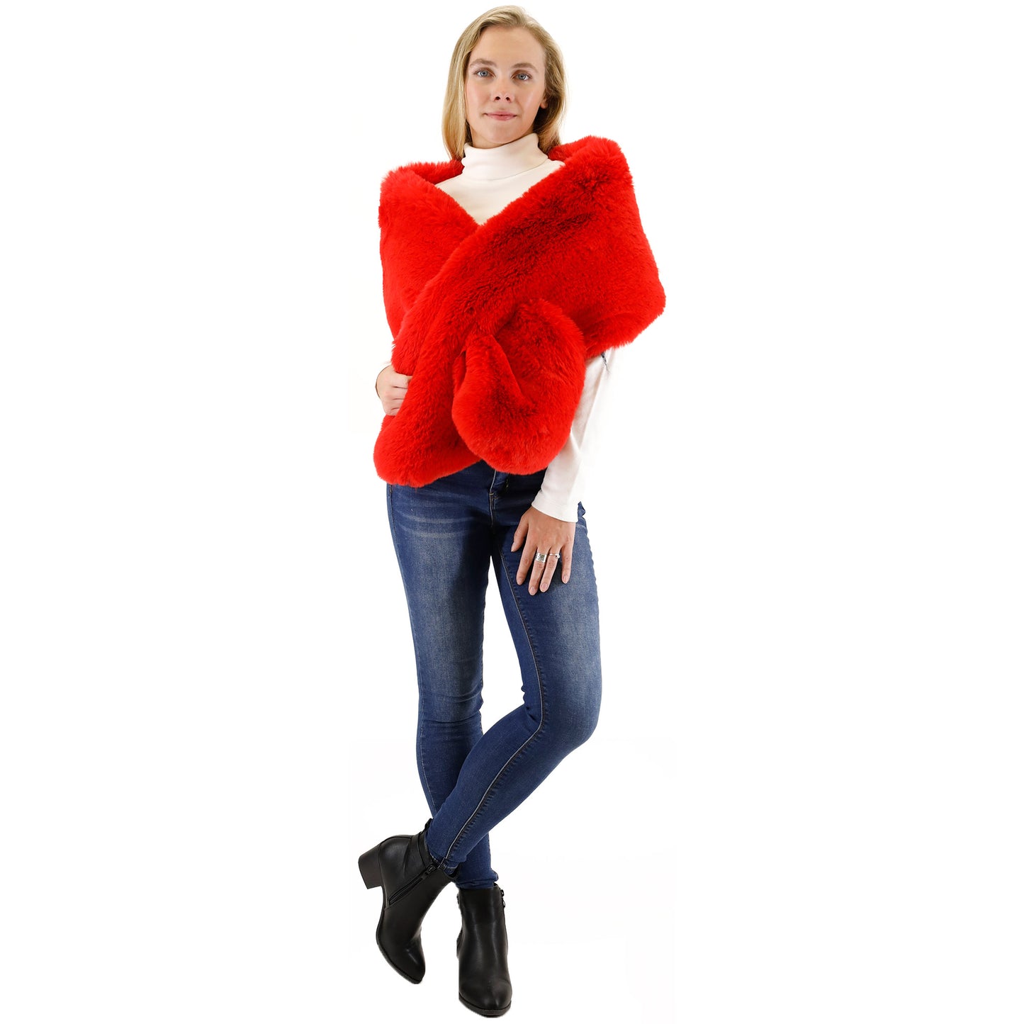 MINK FUR SHAWL WIDE P3735 (3PC)