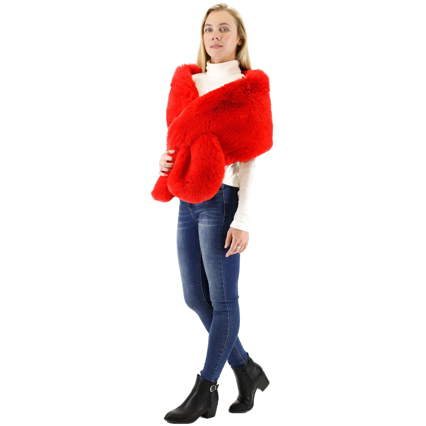 MINK FUR SHAWL WIDE P3735 (3PC)