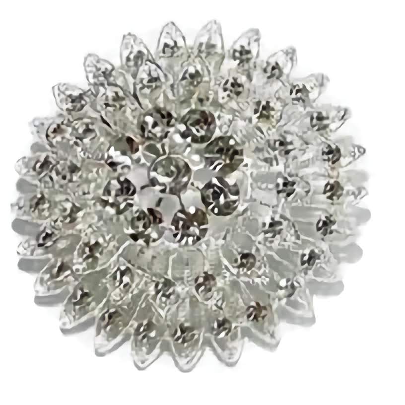 Rhinestone Flower Brooch BC0427-7 (12PC)