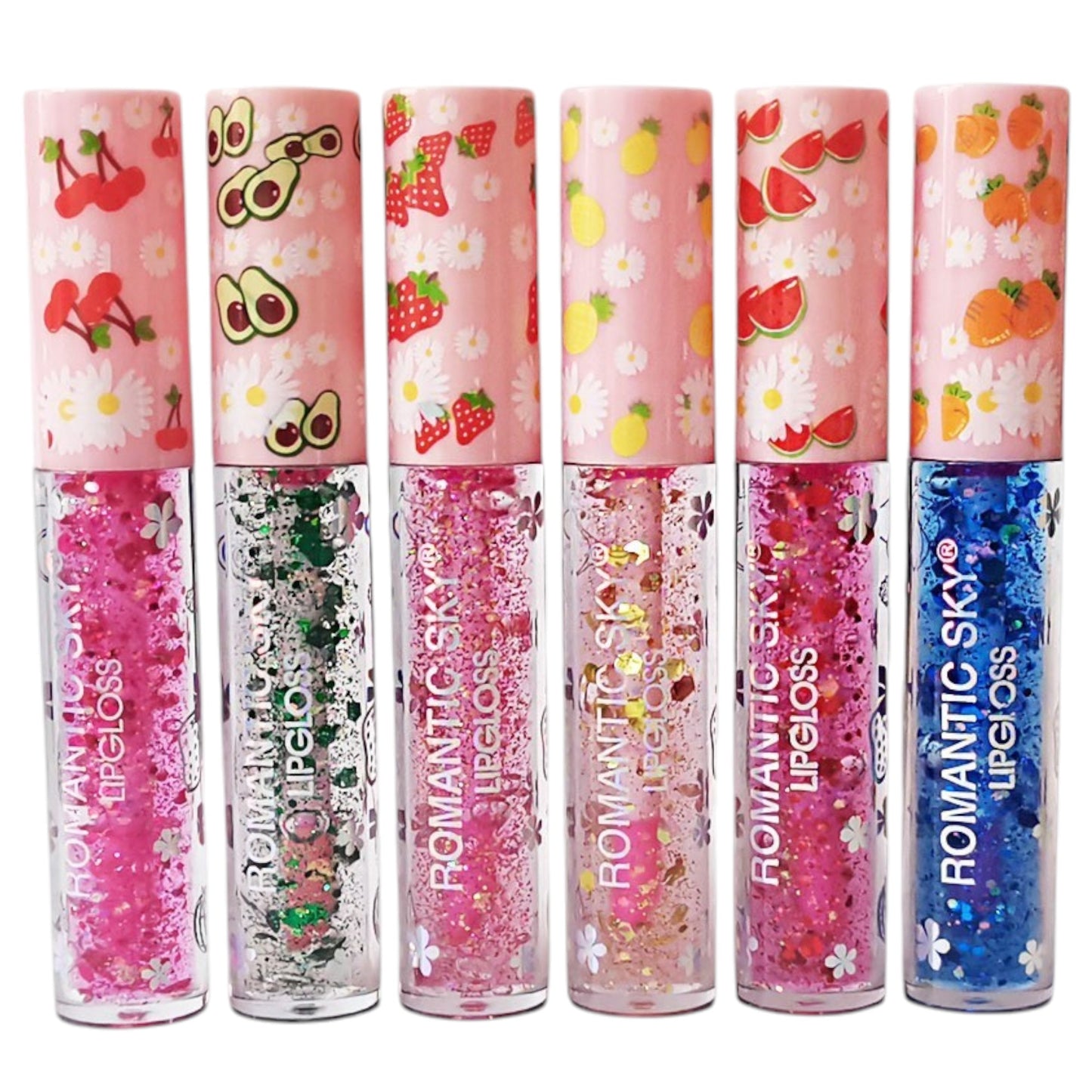 Romantic Sky Glitter Lip Gloss RS022. (24PC)