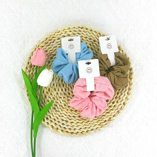 Mixed Colors Pleated Scrunchies SC4227-3. (12PC)
