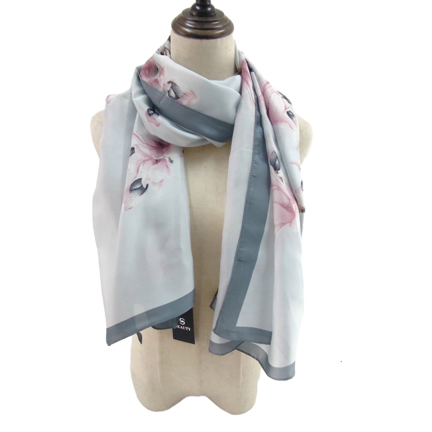 Silky Scarf Flower Pattern SF1022-3 (12PC)