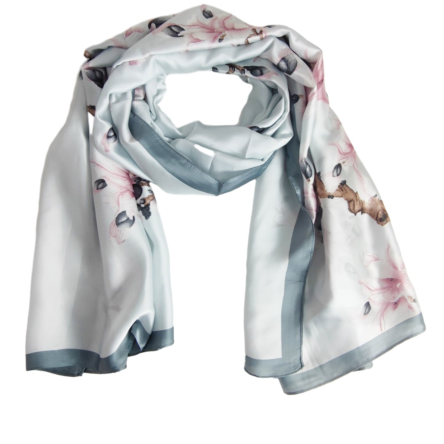 Silky Scarf Flower Pattern SF1022-3 (12PC)