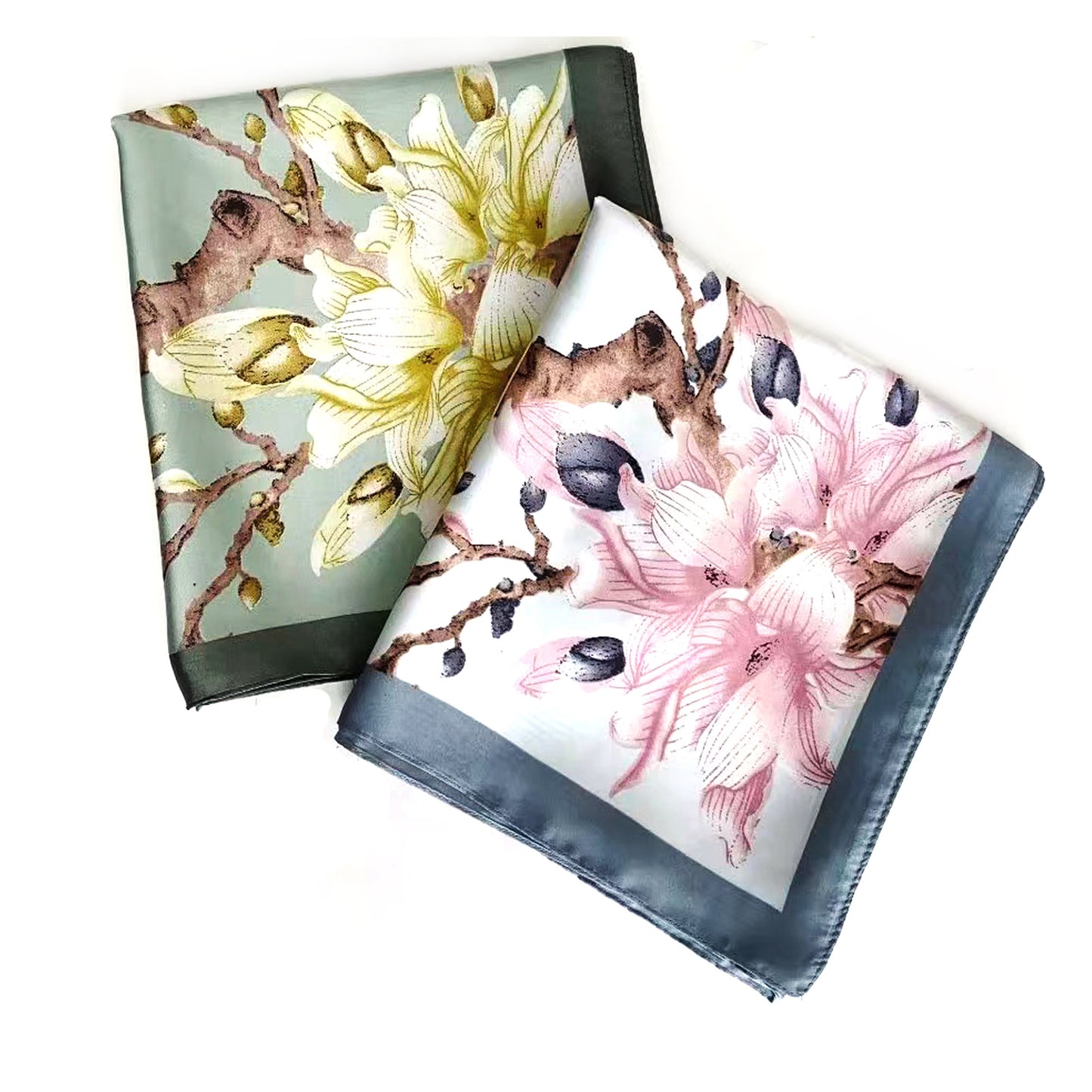 Silky Scarf Flower Pattern SF1022-3 (12PC)