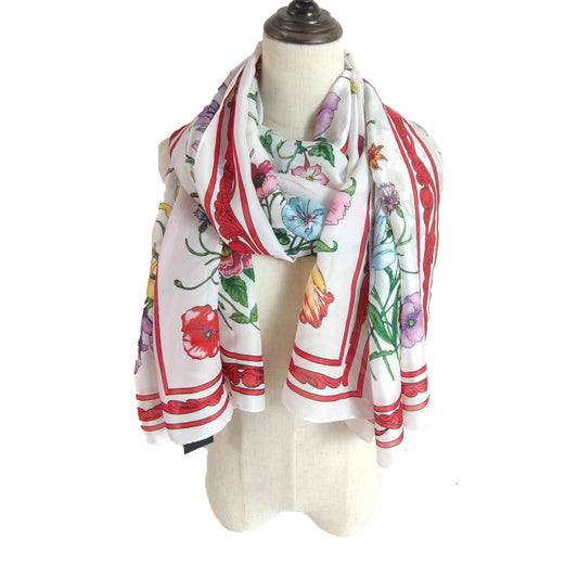 Silky Scarf Flower Pattern SF1022-8 (12PC)