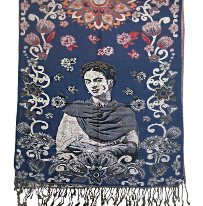 Metallic Pashmina Frida Kahlo SCF4814-1 (12PC)
