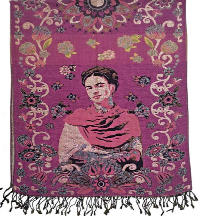 Metallic Pashmina Frida Kahlo SCF4814-1 (12PC)
