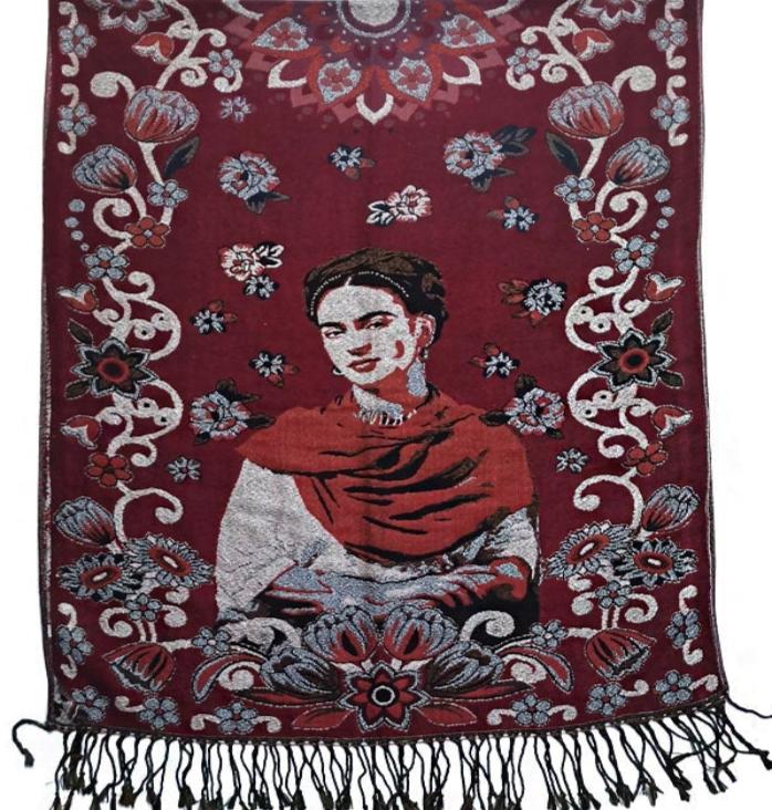 Metallic Pashmina Frida Kahlo SCF4814-1 (12PC)