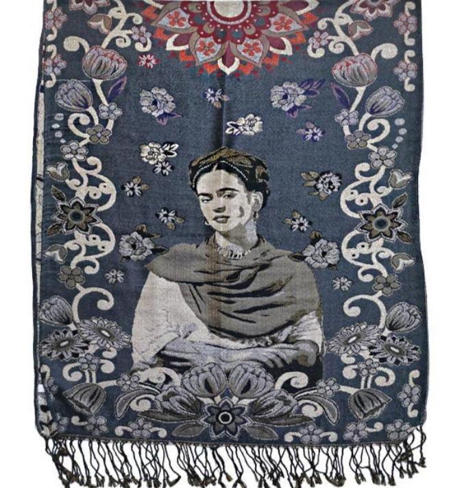Metallic Pashmina Frida Kahlo SCF4814-1 (12PC)