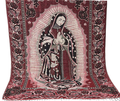 Metallic Pashmina Our Lady of Guadalupe SCF3719-28 (12PC)