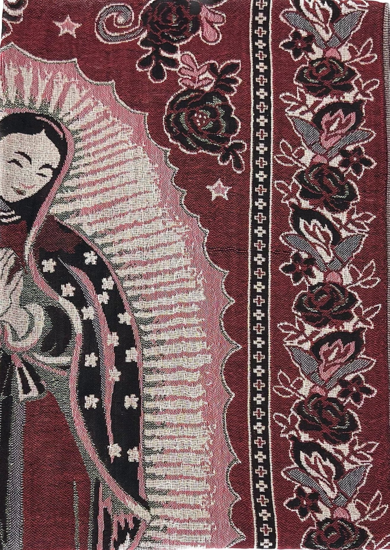 Metallic Pashmina Our Lady of Guadalupe SCF3719-28 (12PC)