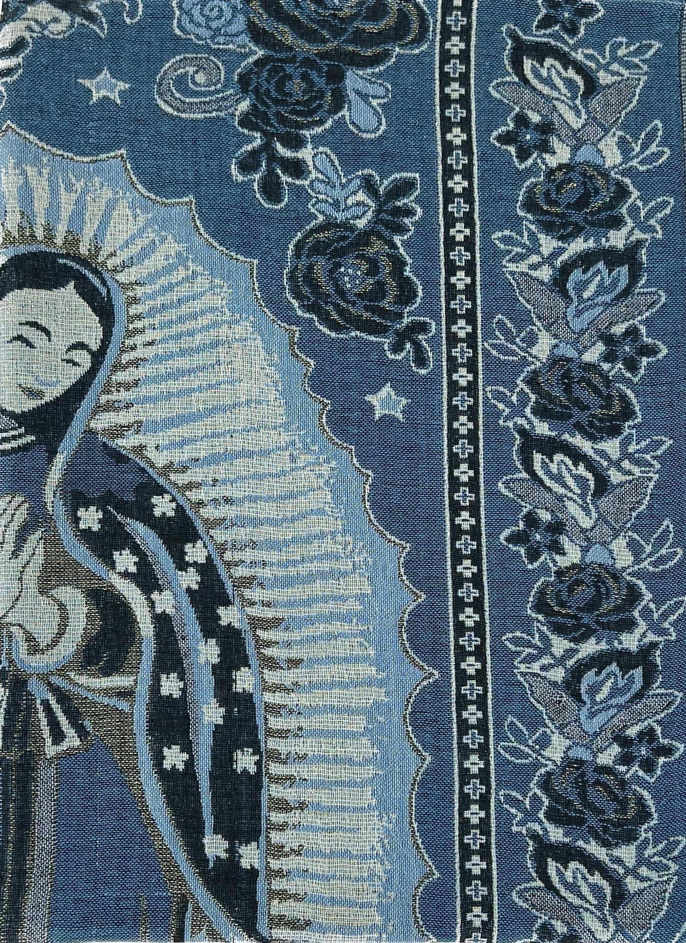 Metallic Pashmina Our Lady of Guadalupe SCF3719-28 (12PC)