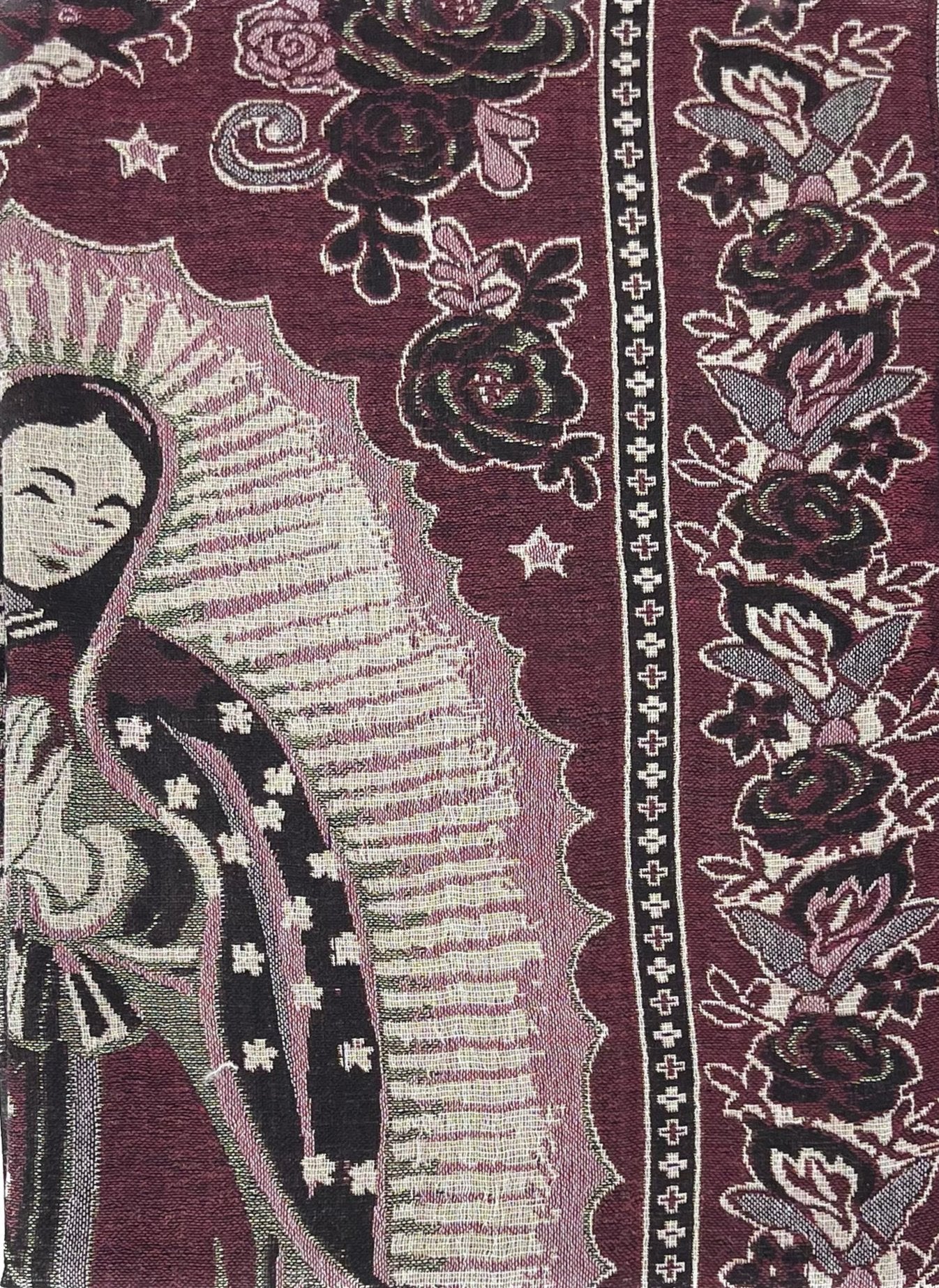 Metallic Pashmina Our Lady of Guadalupe SCF3719-28 (12PC)