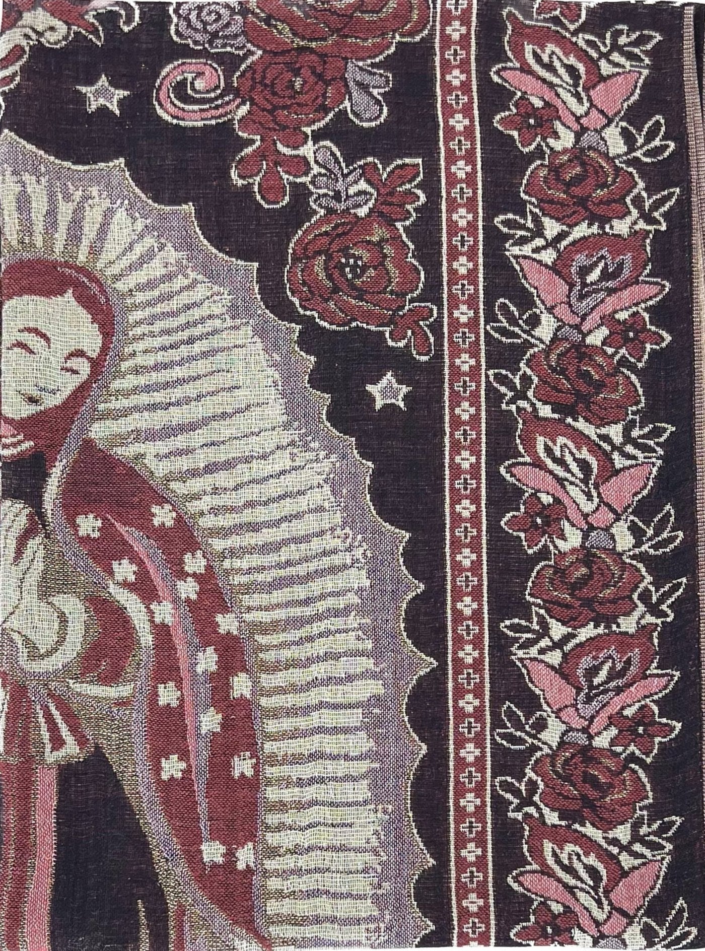 Metallic Pashmina Our Lady of Guadalupe SCF3719-28 (12PC)