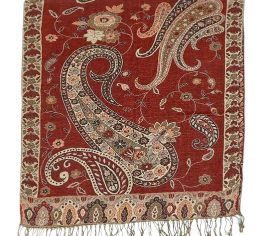 Metallic Pashmina Paisley Pattern SCF3719-30 (12PC)