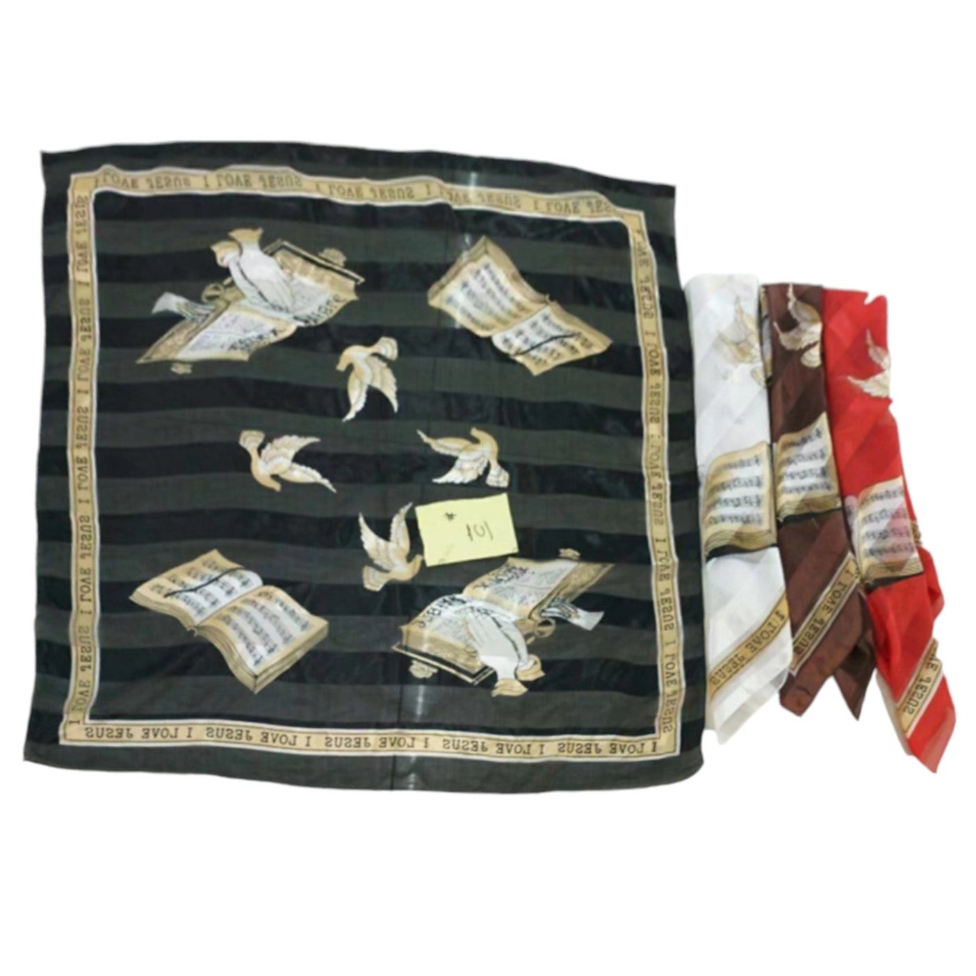 Satin Scarf Bible Pray Graphic ST3720-2 (12PC)