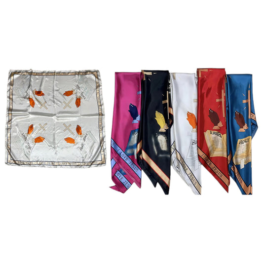 Satin Scarf Holy Bible Graphic ST3721-1 (12PC)