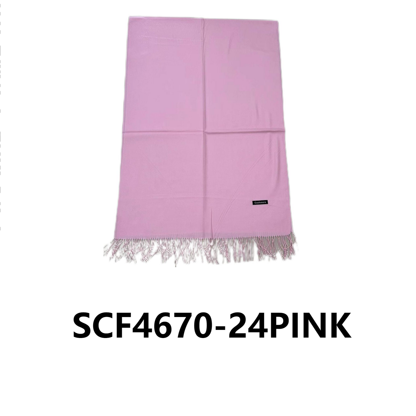 Cashmere Feel Plain Scarves CA4670 (12PC)