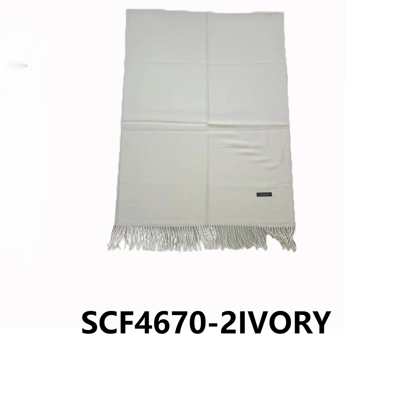 Cashmere Feel Plain Scarves CA4670 (12PC)