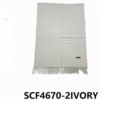 Cashmere Feel Plain Scarves CA4670 (12PC)