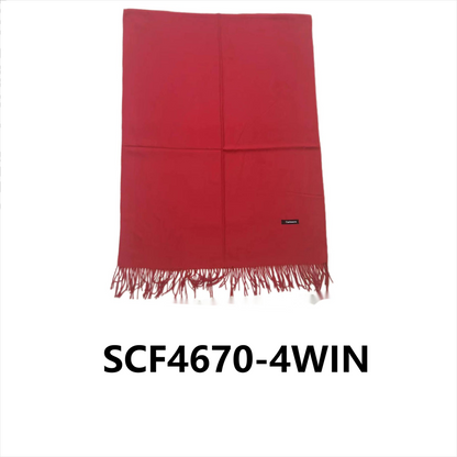 Cashmere Feel Plain Scarves CA4670 (12PC)