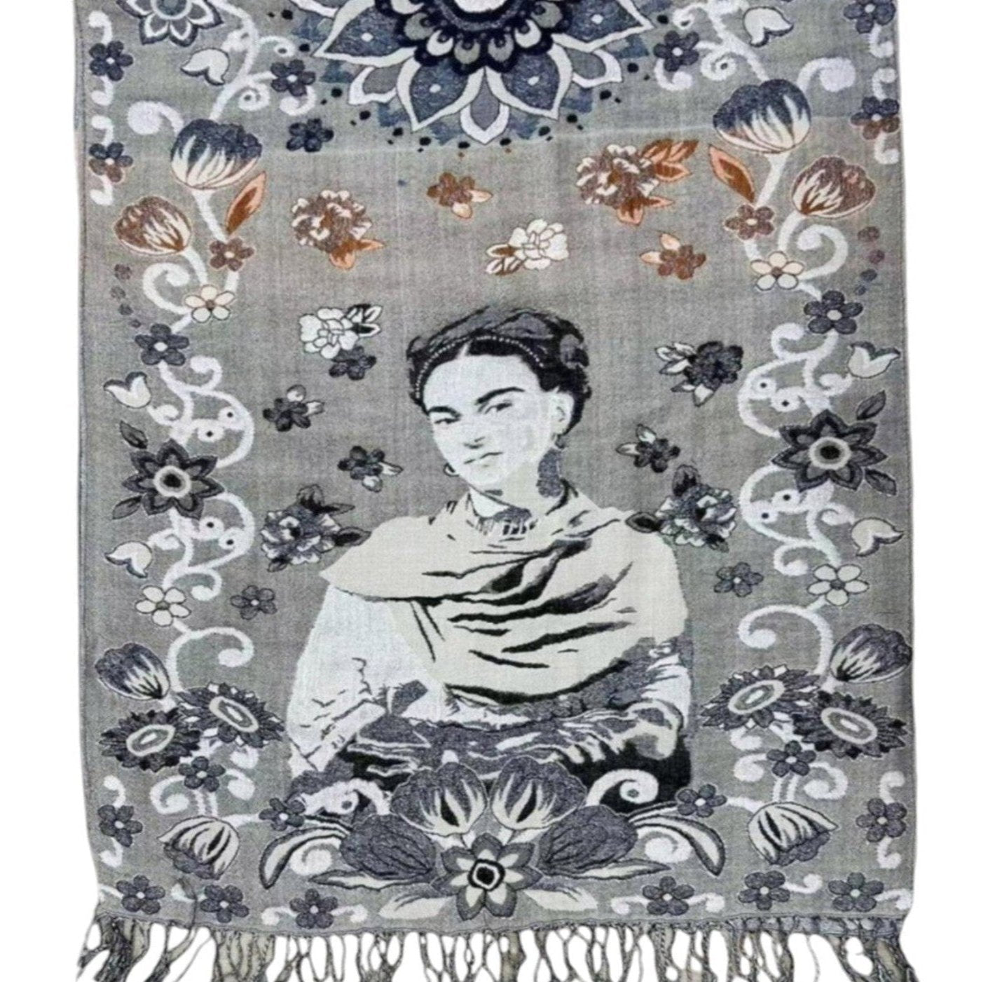 Metallic Pashmina Frida Kahlo SCF4814-1 (12PC)