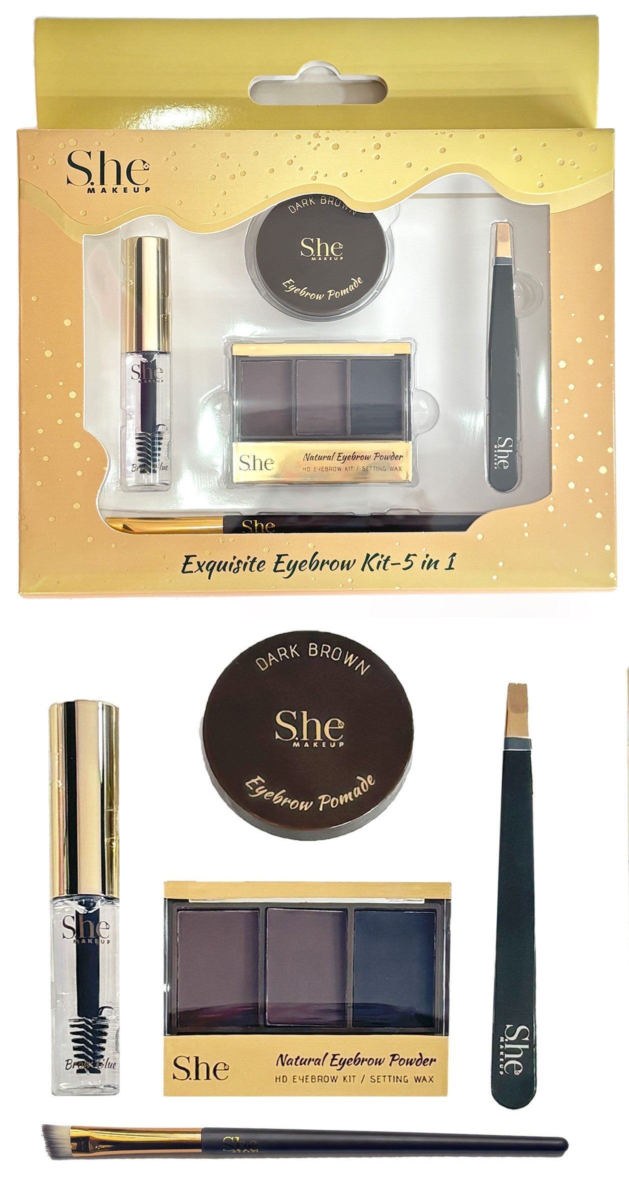 S. he Exquisite Eyebrow 5 In 1 SGS002 (4PK)