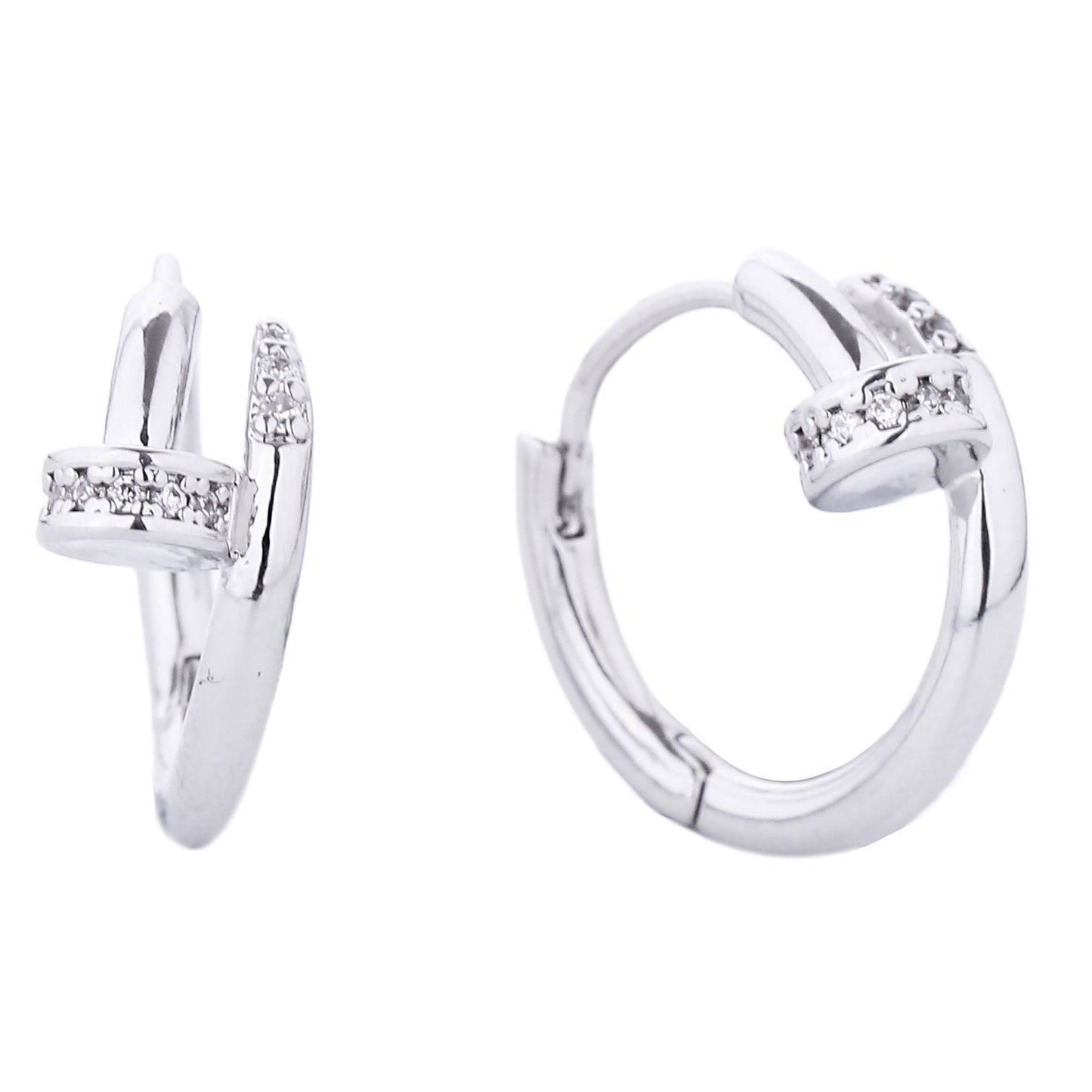 14k Gold Dipped Huggie Hoop Earring SJE310168 (6PC)