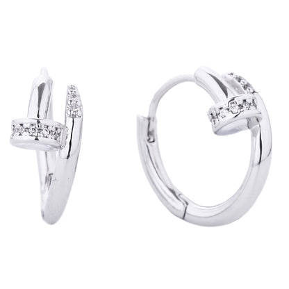 14k Gold Dipped Huggie Hoop Earring SJE310168 (6PC)