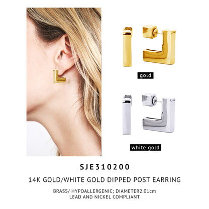 14K Gold Dipped Post Earring SJE310200 (6PC)