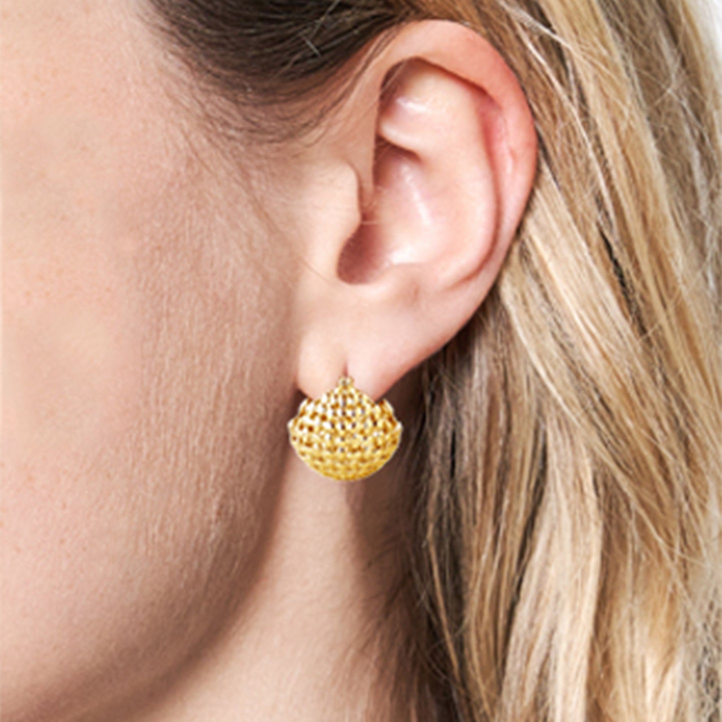 14K Gold Dipped Pin Chunky Ball Earring SJE310347 (6PC)