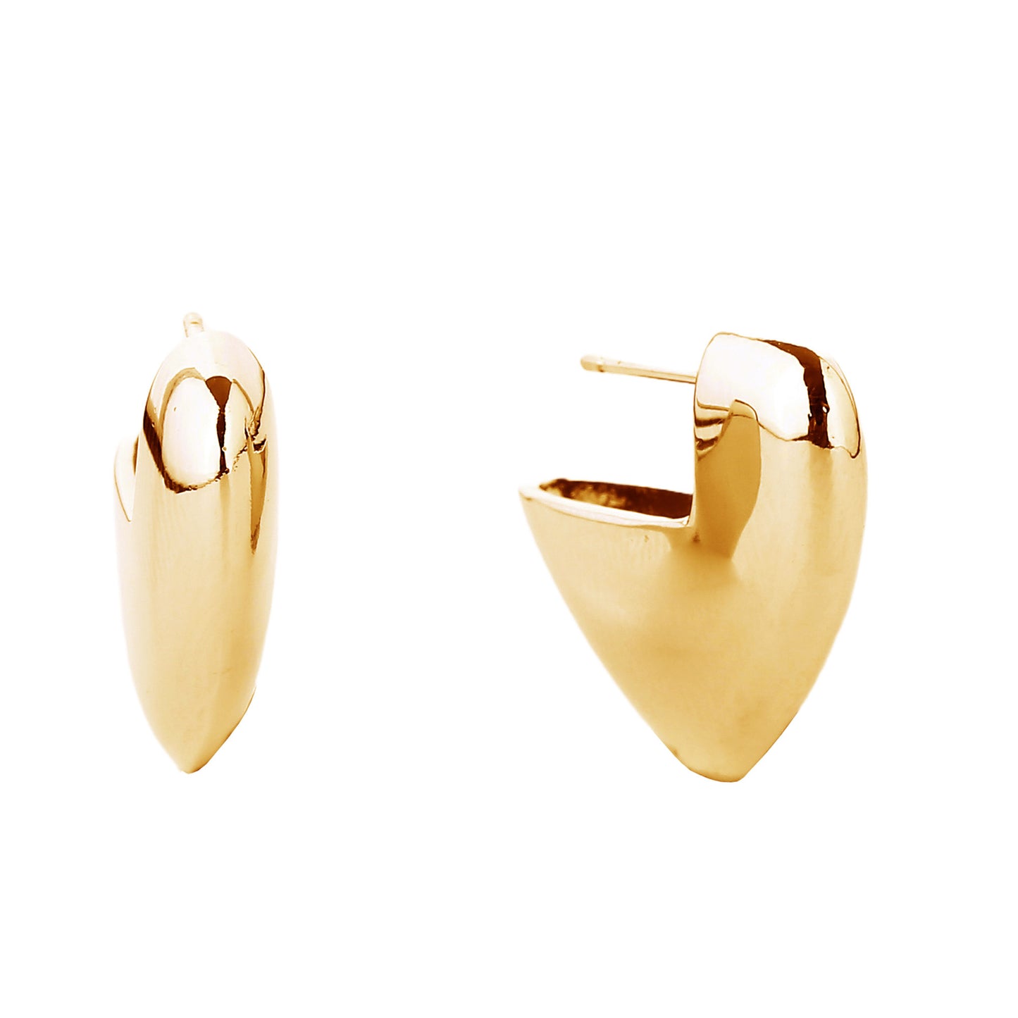 14K Gold Dipped Post Heart Shape Earring SJE310355 (6PC)