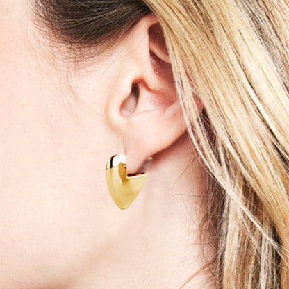 14K Gold Dipped Post Heart Shape Earring SJE310355 (6PC)