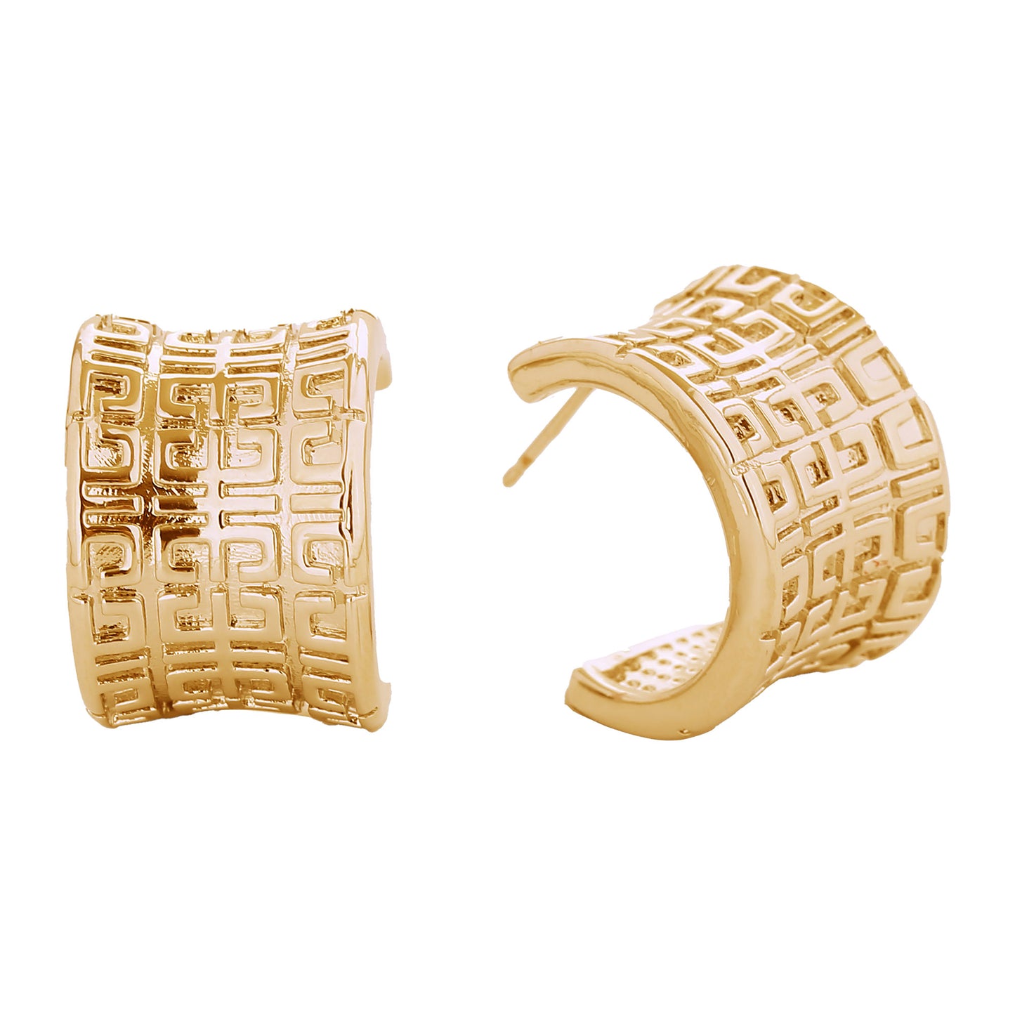 14K Gold Dipped Mid Century Post Earring SJE310675 (12PAIR)