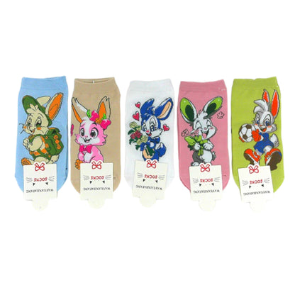 Women's Cute Rabbit Cartoon Socks SK4116-2 (12PC)