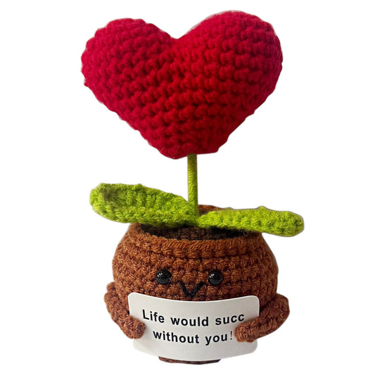 Heart Crochet Flower Pot SS111-10  (12PC)