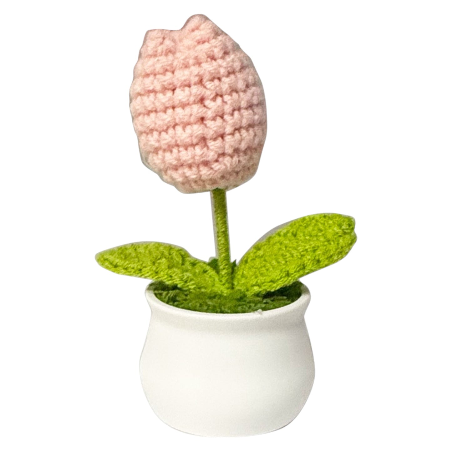 Tulip Crochet Flower Pot Pink SS111-19  (12PC)