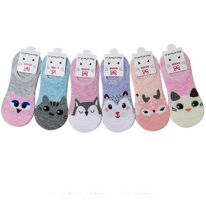 Women's Cute Animal Cartoon Fake Socks SS3208-108. (12PC)
