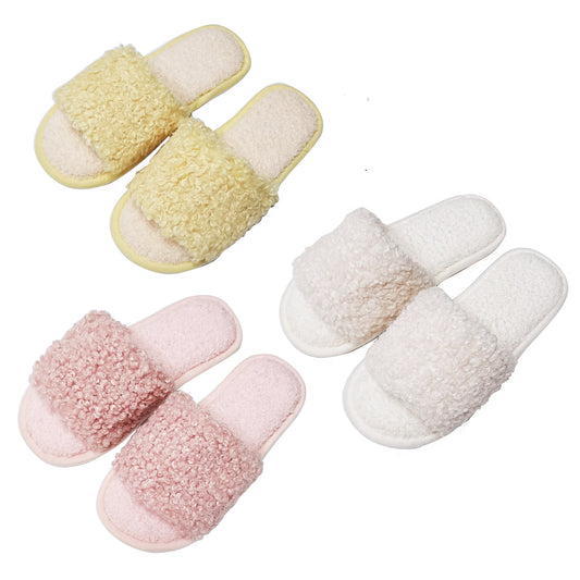 Fluffy Home Slide Slippers SS3429-31 (12PC)
