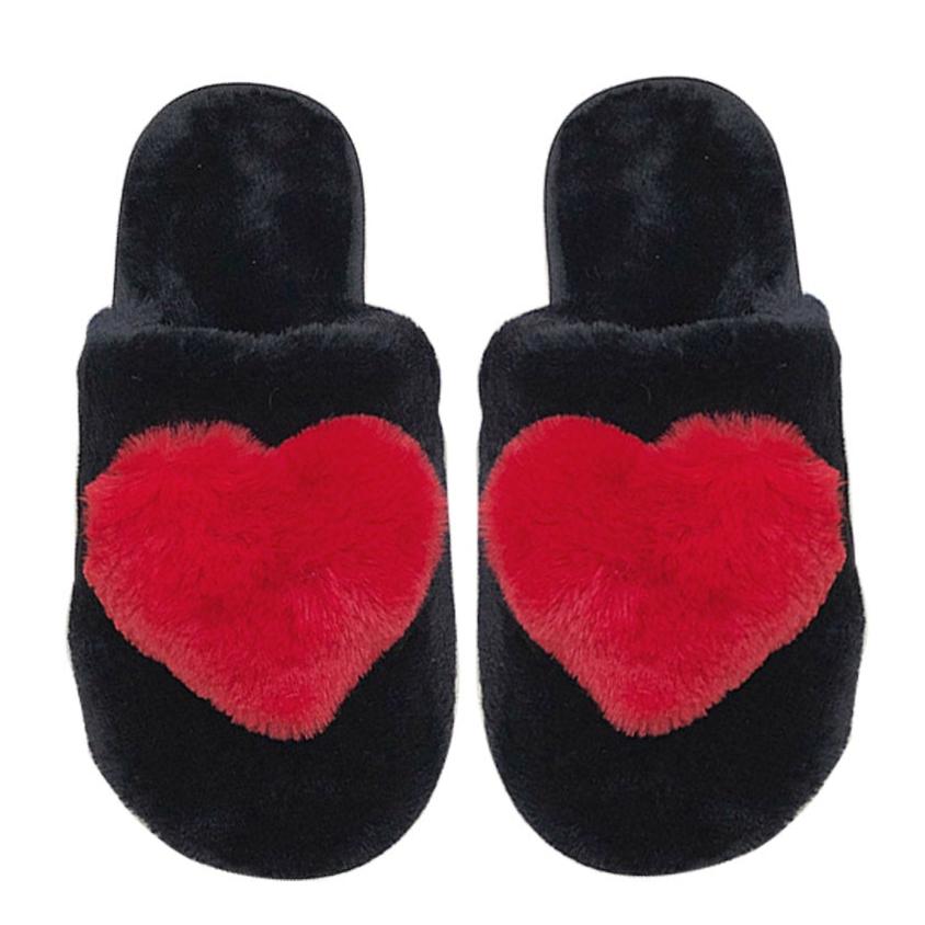 Pom Pom Heart Fluffy Home Slide Slippers SS3429-46 (12PC)
