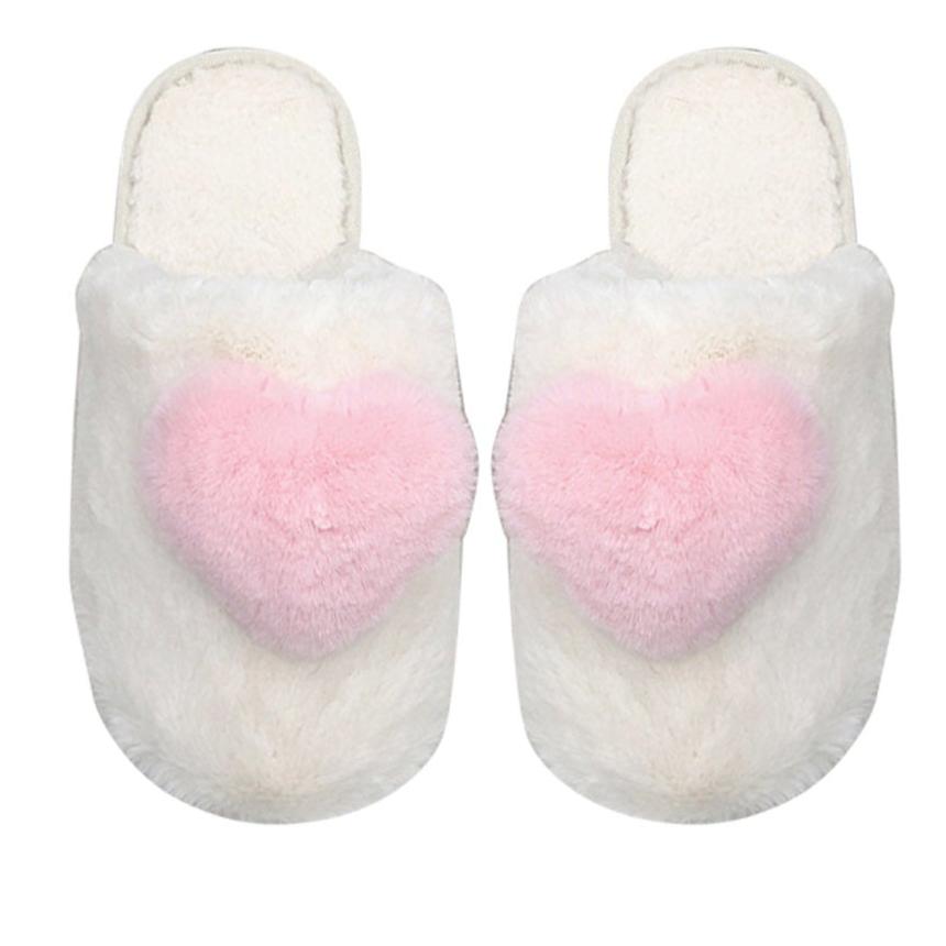 Pom Pom Heart Fluffy Home Slide Slippers SS3429-46 (12PC)