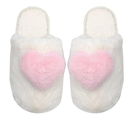Pom Pom Heart Fluffy Home Slide Slippers SS3429-46 (12PC)