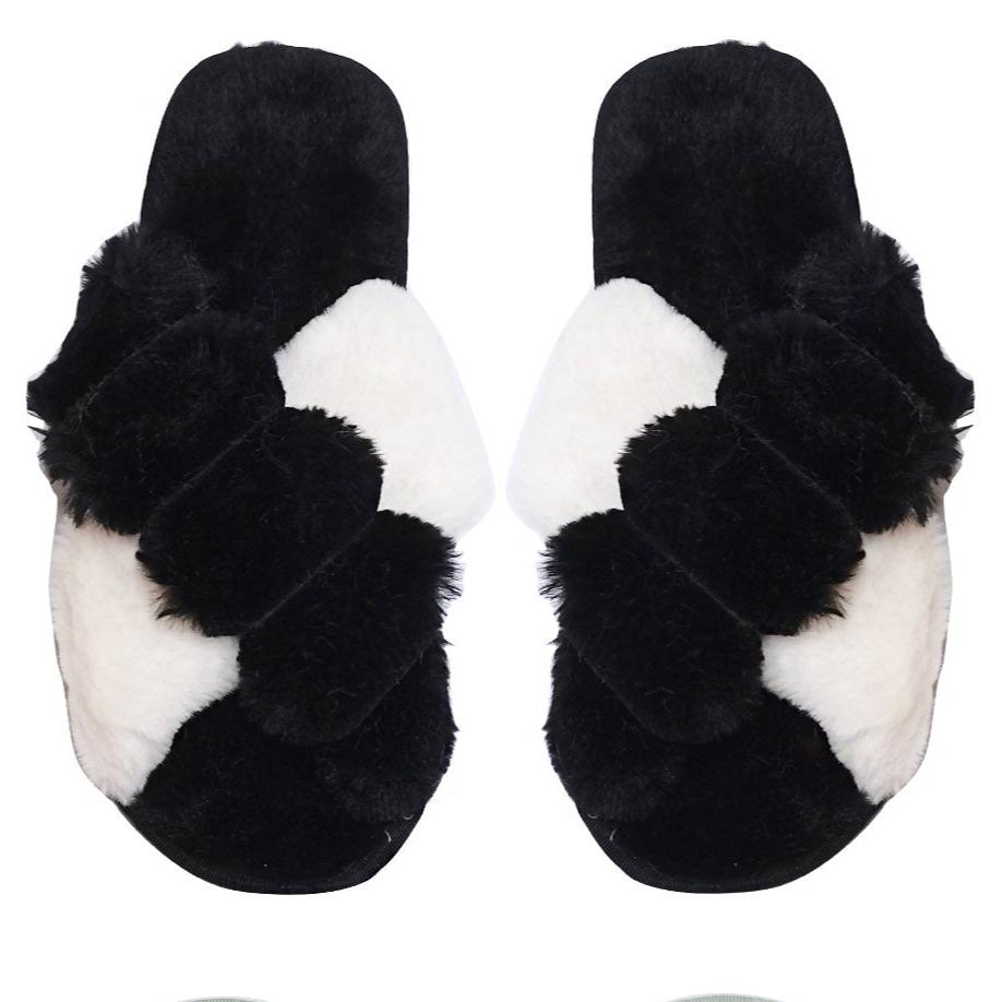Pom Pom Fluffy Home Slide Slippers SS3429-49 (12PC)