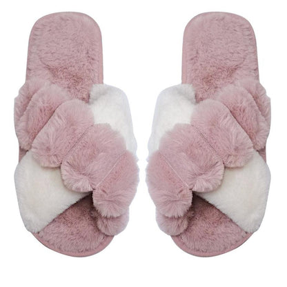 Pom Pom Fluffy Home Slide Slippers SS3429-49 (12PC)