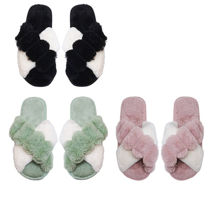 Pom Pom Fluffy Home Slide Slippers SS3429-49 (12PC)
