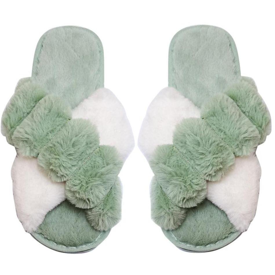 Pom Pom Fluffy Home Slide Slippers SS3429-49 (12PC)