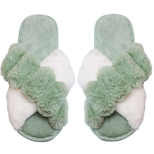 Pom Pom Fluffy Home Slide Slippers SS3429-49.. (12PC)