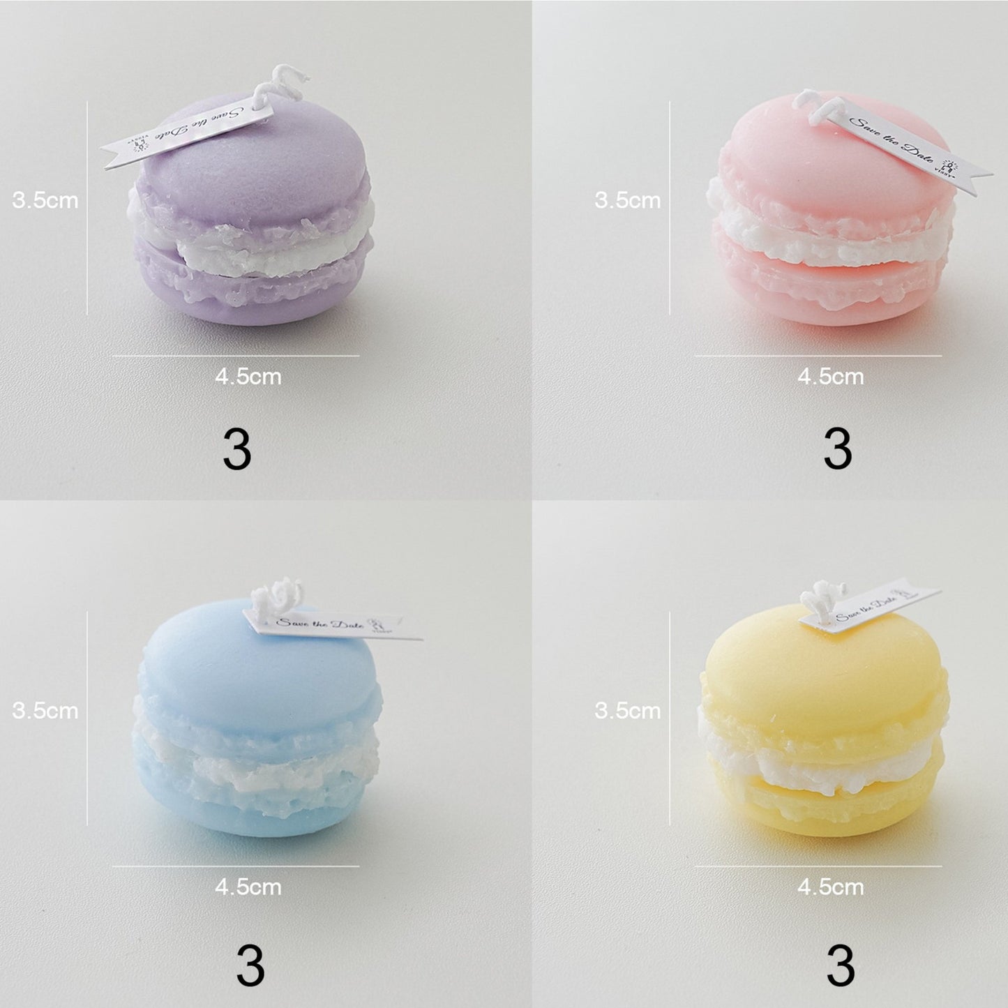 Macaron Shape Scented Candle SS41106-17 (12PC)